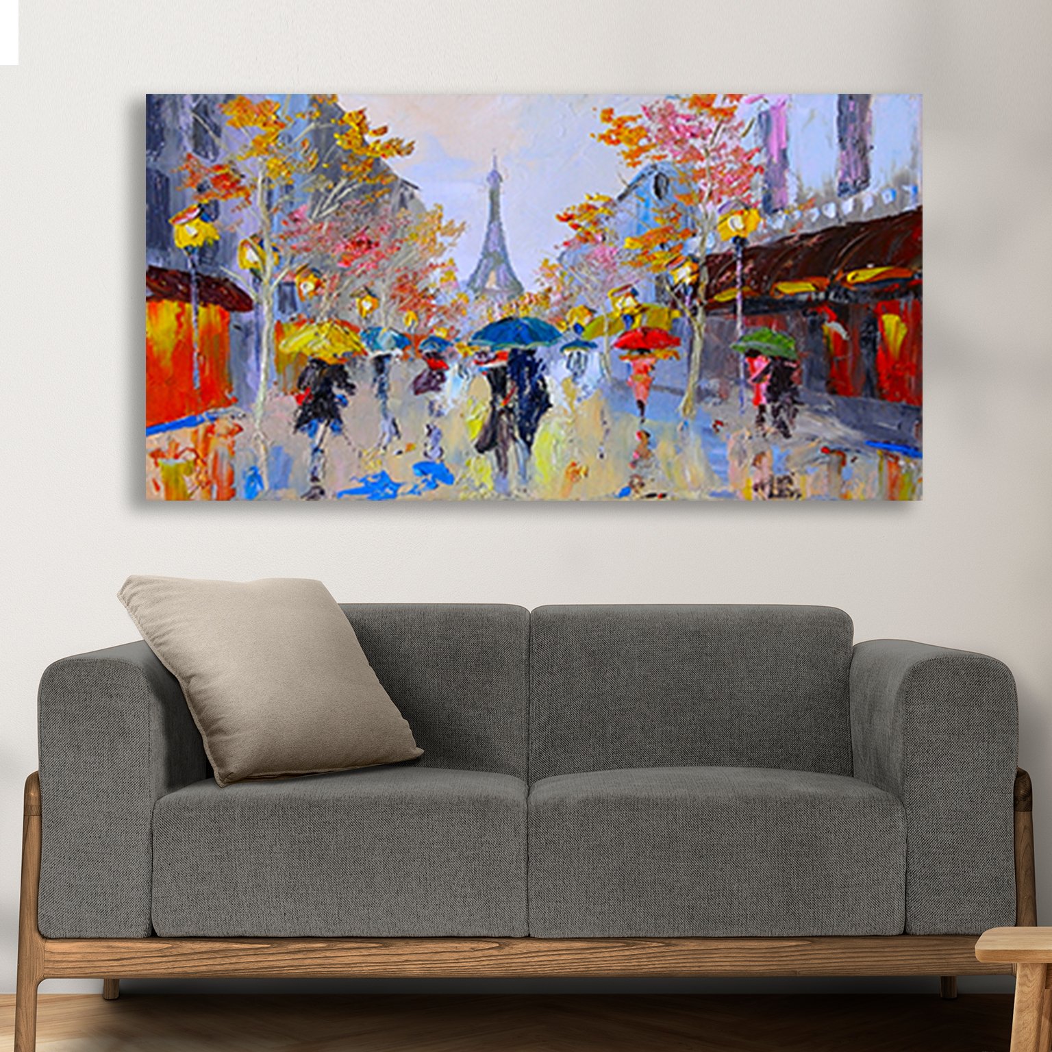 Rainy Day Eiffel Tower Canvas Wall Painting decorative masterpiece for home decor